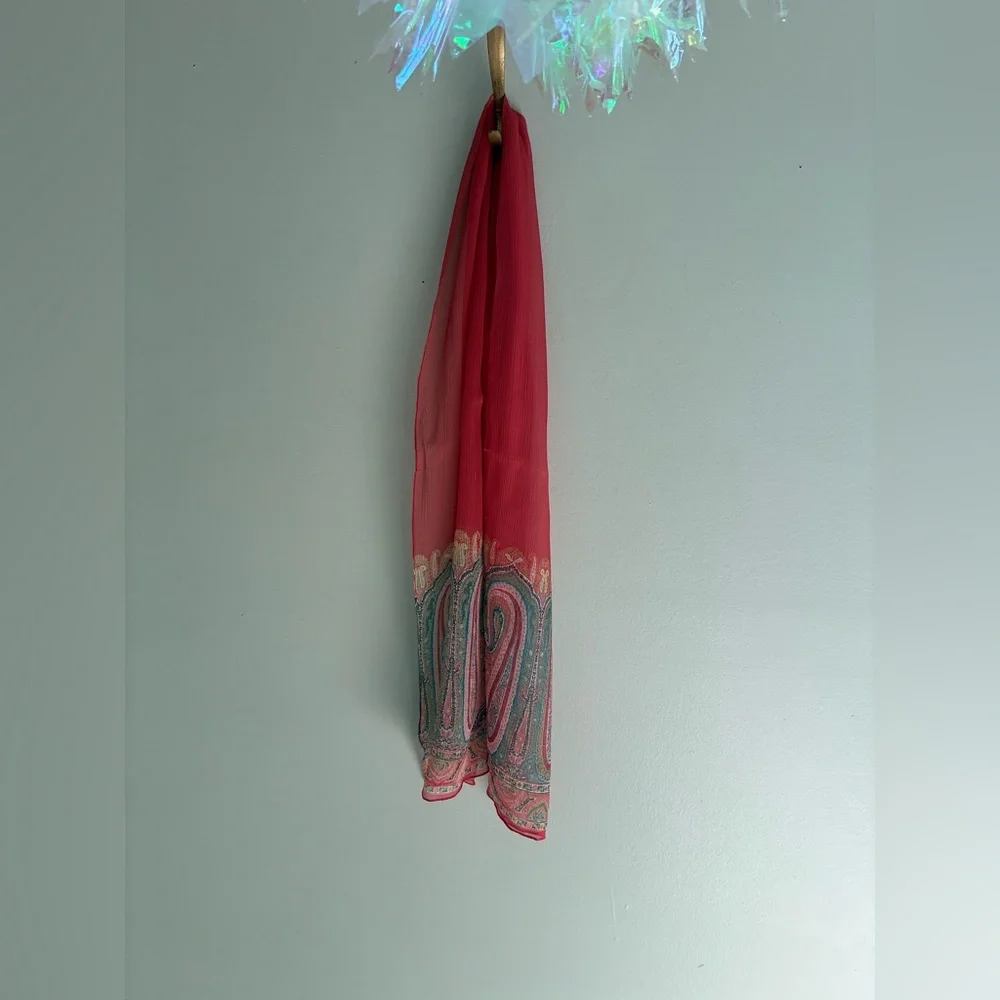 Echo Sheer Pink‎ Paisley Long Scarf